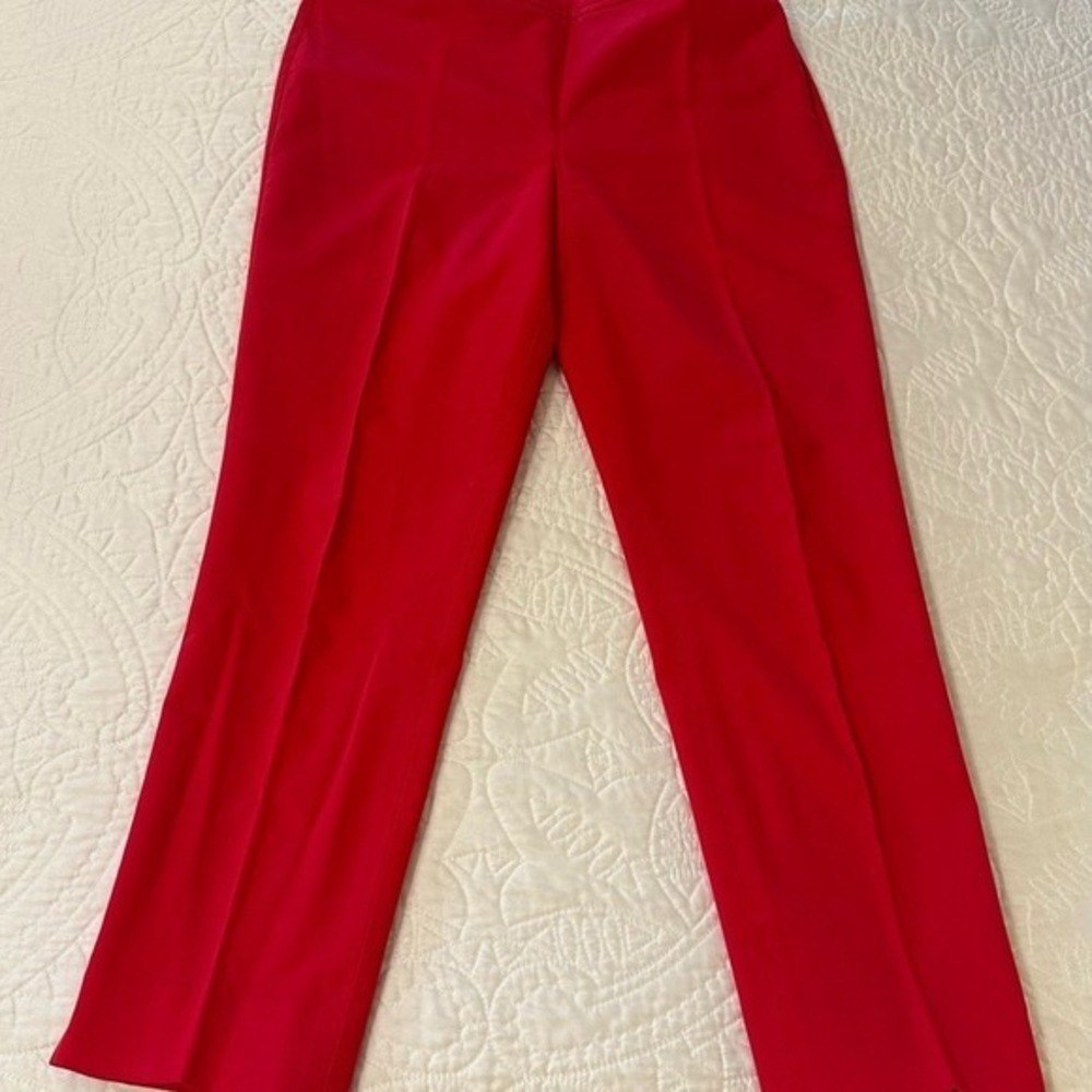 Talbots Womens 4P Pink Side Zip Straight Leg Dress Pants Petite PH95 - Picture 3 of 7